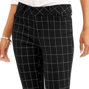 Skinny Grid Ankle Trousers